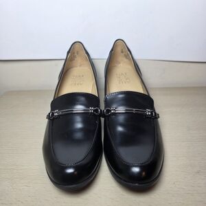Naturalizer Women's Black Leather Loafers Penny Slip On Shoes Size 9